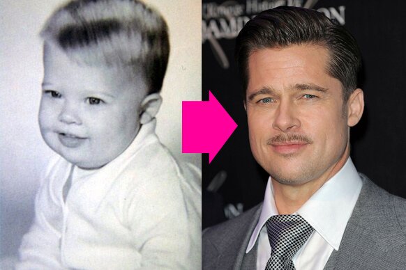 picture of brad pitt as a baby. aby brad pitt